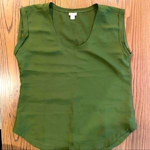 J. Crew Factory Lightweight Olive Blouse